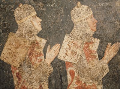 Two Crusaders of the Minutolo Family, from the Cappella Minutolo by Pietro Cavallini